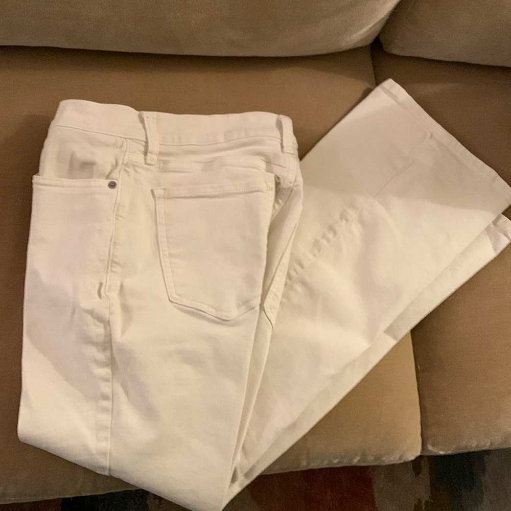 Banana Republic ivory boot cut jeans